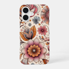 Bloem Illustratie iPhone Hoesje Slank iPhone 16 Hoesje