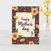 Bloem Illustratie Moeders Dag Kaart (Gele Bloem)