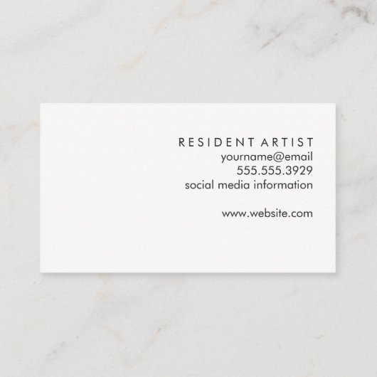 Bloem Illustratie Patroon Visitekaartje (Achterkant)