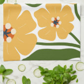 Bloem Illustratie Theedoek (Gevouwen)