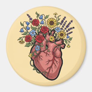 Bloem Illustratie van Anatomisch Hart Magneet