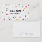 Bloem | Illustratieve bloemen Visitekaartje (Voorkant / Achterkant)