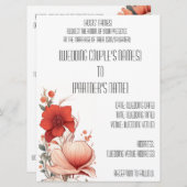 Bloem Illustratieve Deco Uitnodiging (Voorkant / Achterkant)