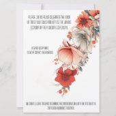 Bloem Illustratieve Deco Uitnodiging (Achterkant)