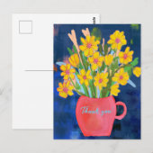 Bloem impressie Dank je Briefkaart (Voorkant / Achterkant)