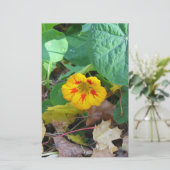 Bloem in Bladeren Briefpapier (Staand voorkant)