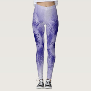 Bloem in blauw 2 leggings