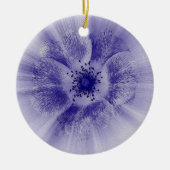 Bloem in blauw keramisch ornament (Voorkant)