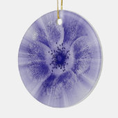 Bloem in blauw keramisch ornament (Links)