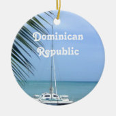 Bloem in de Dominicaanse Republiek Keramisch Ornament (Voorkant)