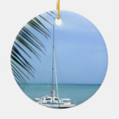 Bloem in de Dominicaanse Republiek Keramisch Ornament (Achterkant)