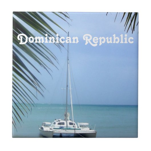 Bloem in de Dominicaanse Republiek Tegeltje (Voorkant)