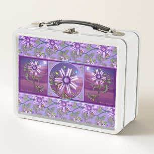 Bloem in de metalen lunchbox voor in de woestijn