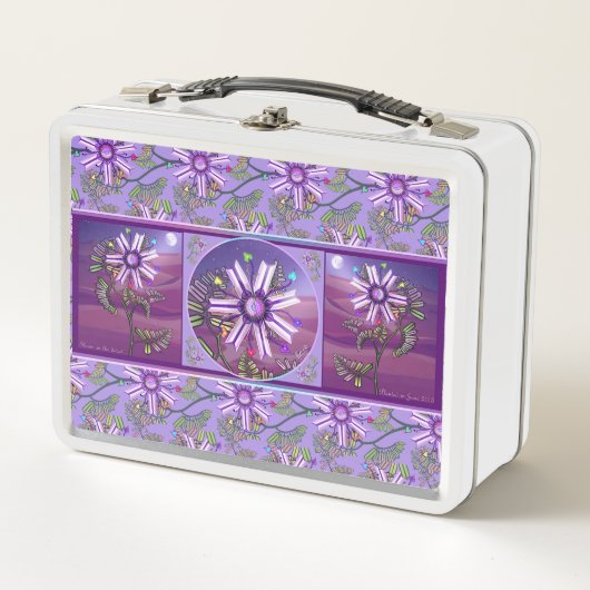 Bloem in de metalen lunchbox voor in de woestijn (Voorkant)