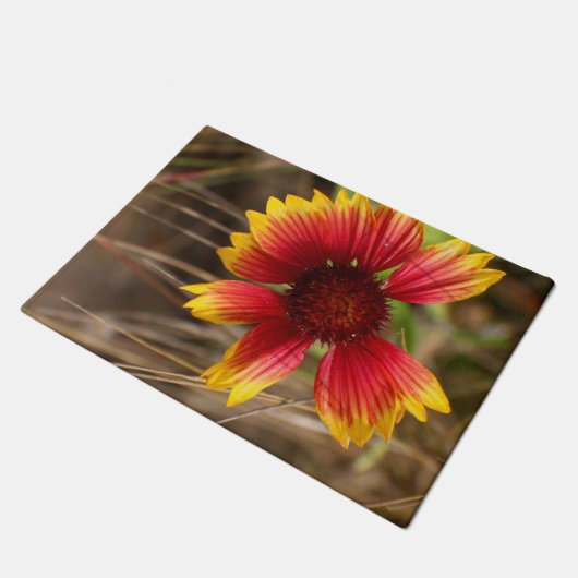 Bloem in de wind deurmat (Schuin)