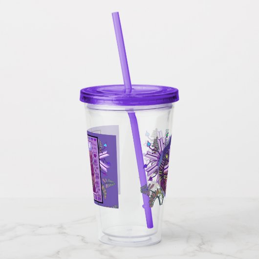 Bloem in de woestijn acryl drinkbeker (Links)