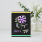 Bloem in de woestijn ansichtkaart briefkaart (Staand voorkant)