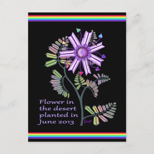 Bloem in de woestijn ansichtkaart briefkaart (Voorkant)