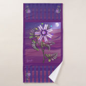 Bloem in de woestijn badhanddoek (Badhanddoek)