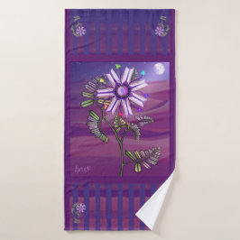Bloem in de woestijn badhanddoek