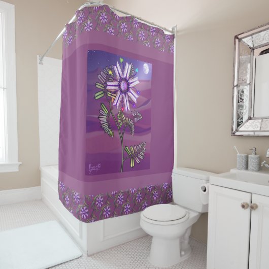 Bloem in de woestijn douchegordijn (In situ)