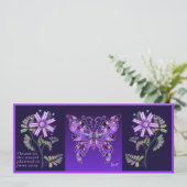 Bloem in de woestijn en P Butterfly 31-kaart Aankondiging (Staand voorkant)