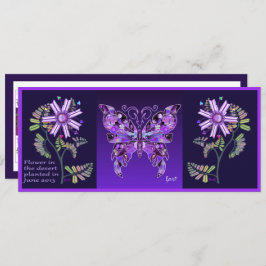 Bloem in de woestijn en P Butterfly 31-kaart Aankondiging