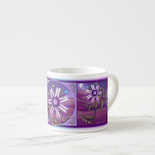 Bloem in de woestijn espresso kop (Voorkant rechts)