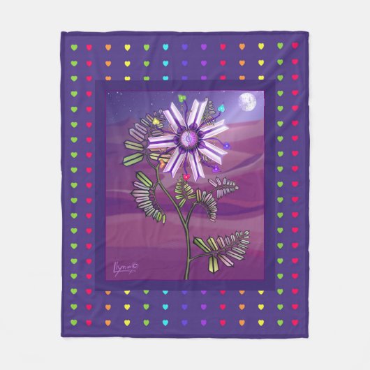 Bloem in de woestijn fleece deken (Voorkant)