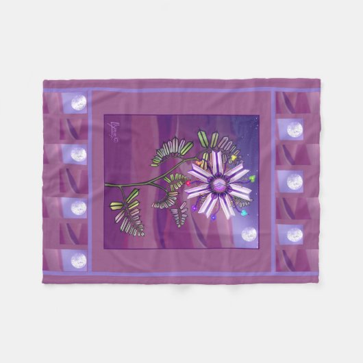 Bloem in de woestijn fleece deken (Voorkant (Horizontaal))