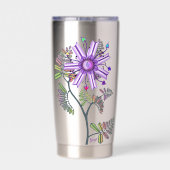 Bloem in de woestijn geïsoleerde drinkbeker (Achterkant)