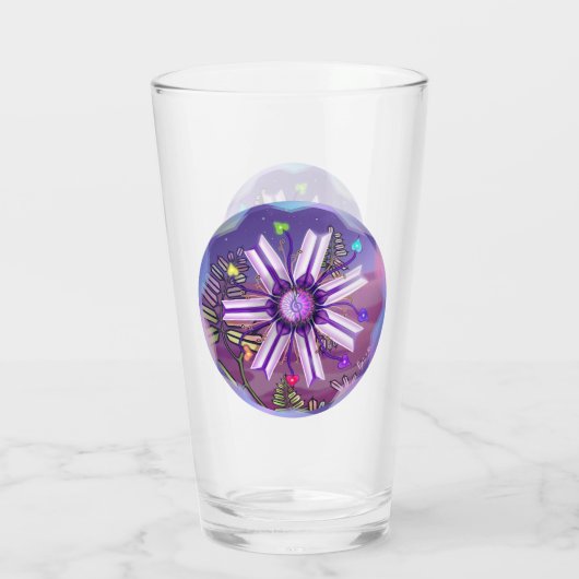 Bloem in de woestijn glas (Achterkant)