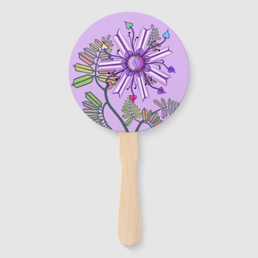 Bloem in de woestijn handwaaier (Achterkant)