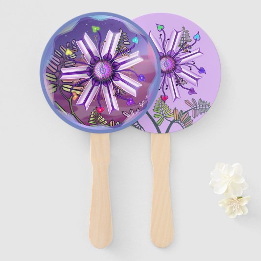 Bloem in de woestijn handwaaier