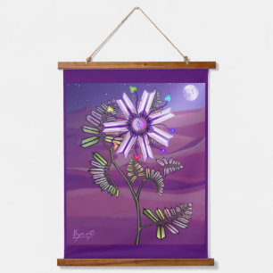 Bloem in de woestijn hangend wandkleed