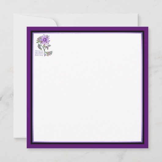 Bloem in de woestijn kaart (Achterkant)