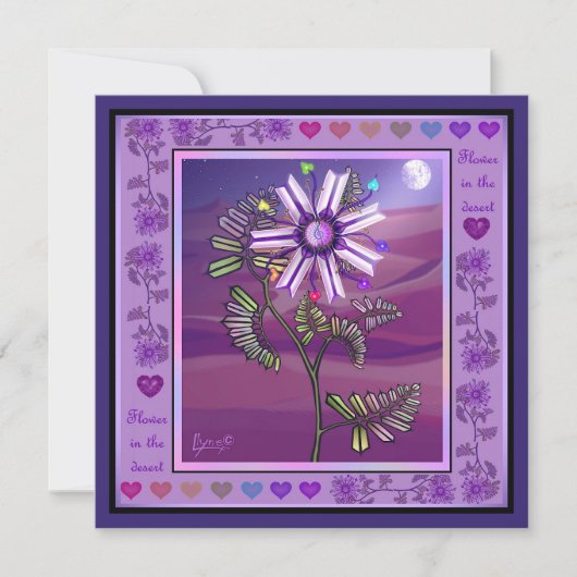 Bloem in de woestijn kaart (Voorkant)