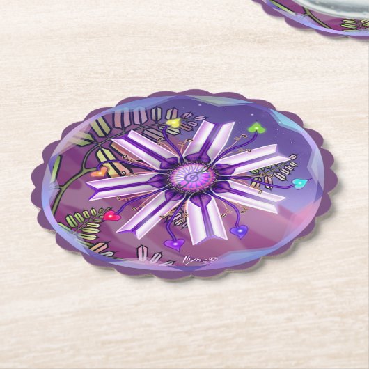 Bloem in de woestijn kartonnen onderzetters (Gekanteld)