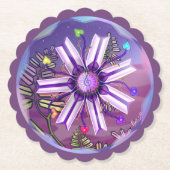 Bloem in de woestijn kartonnen onderzetters (Voorkant)