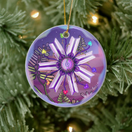 Bloem in de woestijn keramische ornament
