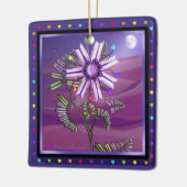 Bloem in de woestijn keramische ornament (Links)