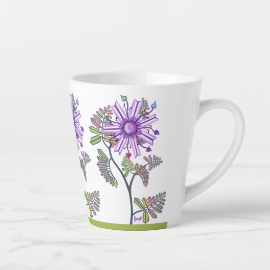 Bloem in de woestijn latte mok (Rechts)