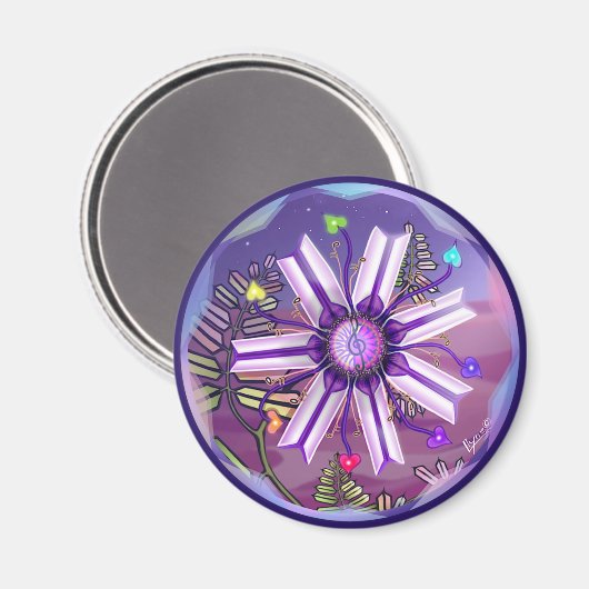 Bloem in de woestijn magneet (Voorkant / Achterkant)