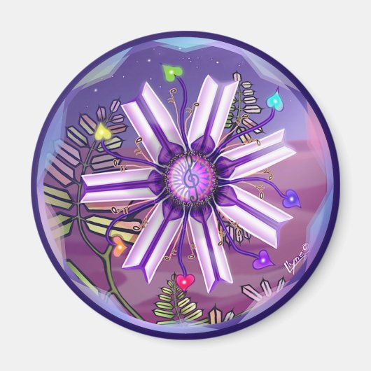 Bloem in de woestijn magneet (Voorkant)