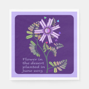 Bloem in de woestijn Napkins Servet
