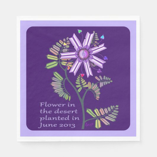 Bloem in de woestijn Napkins Servet (Voorkant)