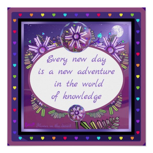 Bloem in de woestijn perfect poster (Voorkant)