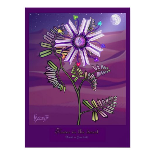 Bloem in de woestijn perfect poster (Voorkant)