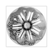 bloem in de woestijn rubberstempel (Afrduk)