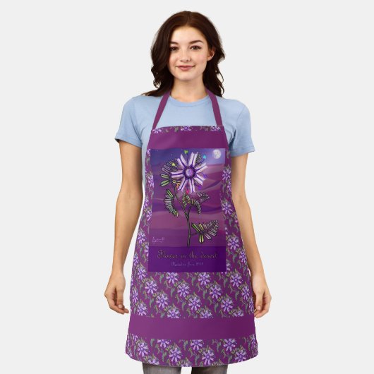 Bloem in de woestijn schort (Gedragen)